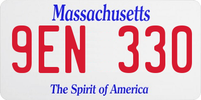 MA license plate 9EN330