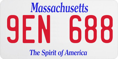 MA license plate 9EN688