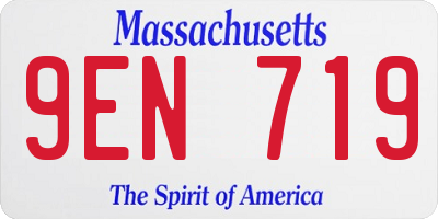 MA license plate 9EN719