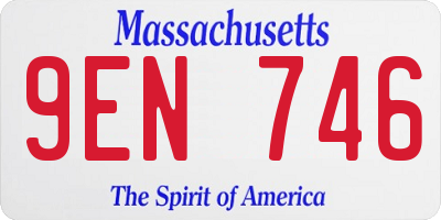 MA license plate 9EN746