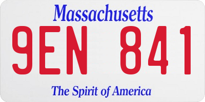 MA license plate 9EN841