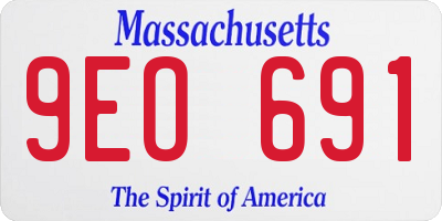 MA license plate 9EO691