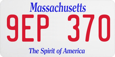 MA license plate 9EP370