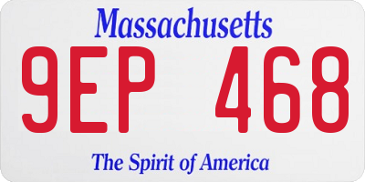 MA license plate 9EP468
