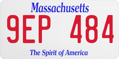 MA license plate 9EP484