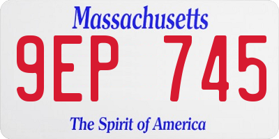 MA license plate 9EP745