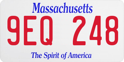 MA license plate 9EQ248