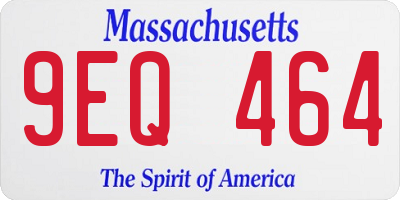 MA license plate 9EQ464