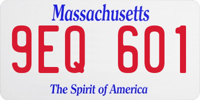 MA license plate 9EQ601
