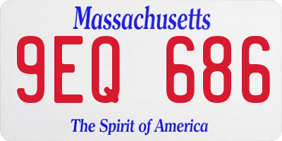 MA license plate 9EQ686