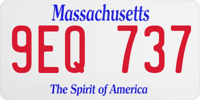 MA license plate 9EQ737
