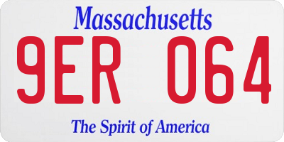 MA license plate 9ER064