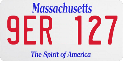 MA license plate 9ER127