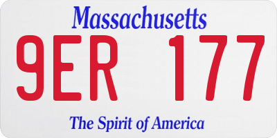MA license plate 9ER177