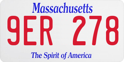 MA license plate 9ER278