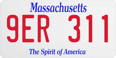 MA license plate 9ER311