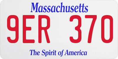 MA license plate 9ER370