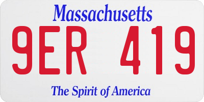 MA license plate 9ER419