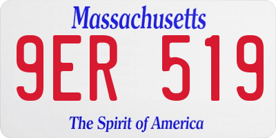 MA license plate 9ER519