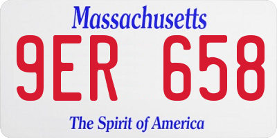 MA license plate 9ER658