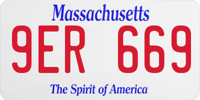 MA license plate 9ER669