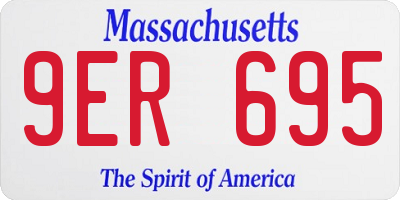 MA license plate 9ER695