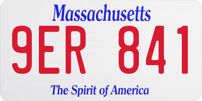 MA license plate 9ER841