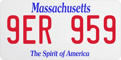 MA license plate 9ER959
