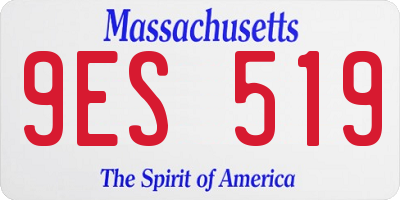 MA license plate 9ES519