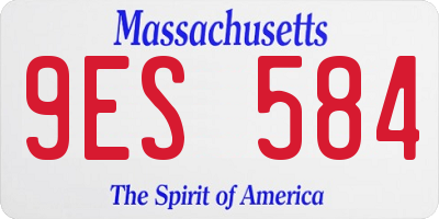 MA license plate 9ES584