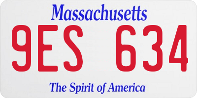MA license plate 9ES634