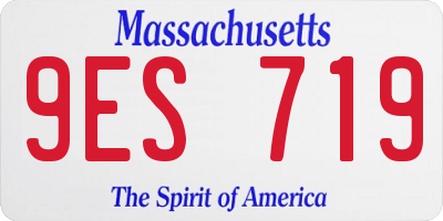 MA license plate 9ES719