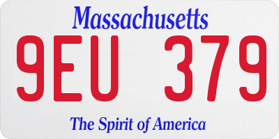 MA license plate 9EU379