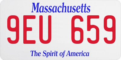 MA license plate 9EU659