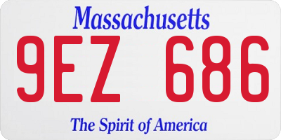 MA license plate 9EZ686