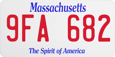 MA license plate 9FA682