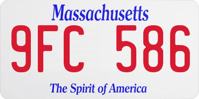 MA license plate 9FC586