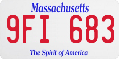 MA license plate 9FI683