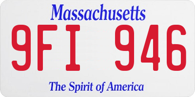 MA license plate 9FI946