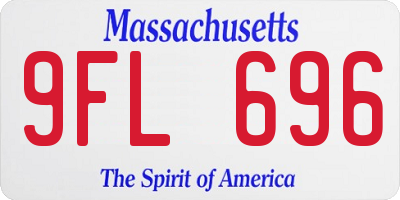 MA license plate 9FL696