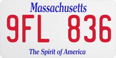 MA license plate 9FL836
