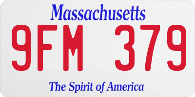 MA license plate 9FM379