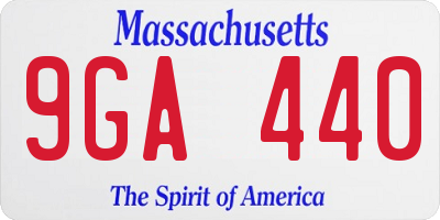 MA license plate 9GA440