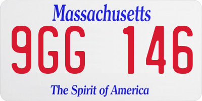 MA license plate 9GG146