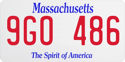 MA license plate 9GO486
