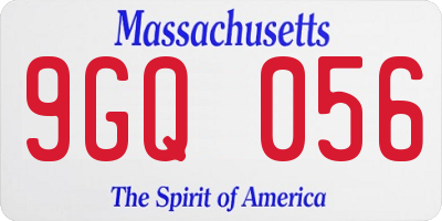 MA license plate 9GQ056