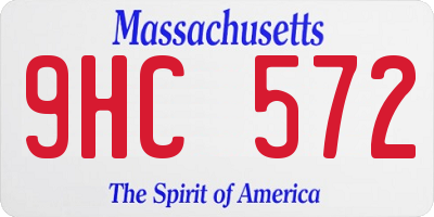MA license plate 9HC572
