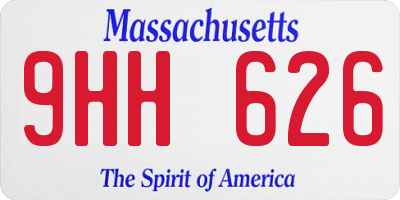MA license plate 9HH626