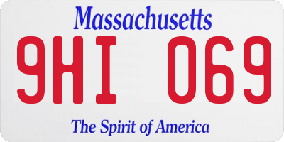MA license plate 9HI069