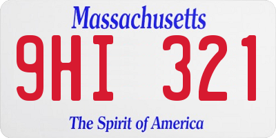 MA license plate 9HI321